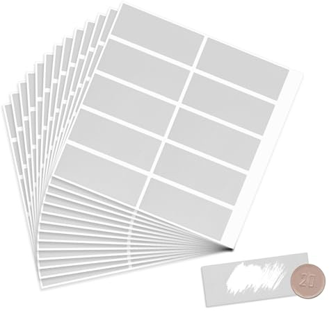 salbsever 300 st skrapklistermärken rektangulära skrapklistermärken 65 x 25 mm etiketter självhäftande etiketter gör-det-själv kön avslöja skrapkort för raffle biljett spel skapande