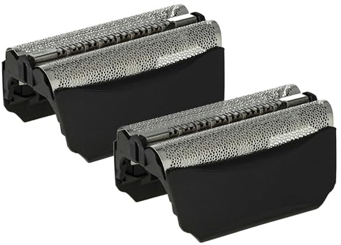vhbw 2x Doppelscherfolie kompatibel mit Braun 8991, 8998, 8990, Contour, Contour Pro, 8995 Elektrorasierer + Rahmen, schwarz