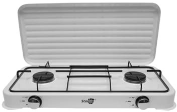 Fornello a gas, piano cottura con due bruciatori Fornello a gas 2 Fuochi Campeggio Camper