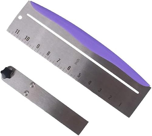 Cake Scraper Smoother 12 Inch/30cm Stainless Steel Adjustable Cake Edge Smoother Cake Bench Scraper Decorating Tools for Icing Frosting Cream Edge, Kitchen Spatula with Scale for Cream Icing Smoother