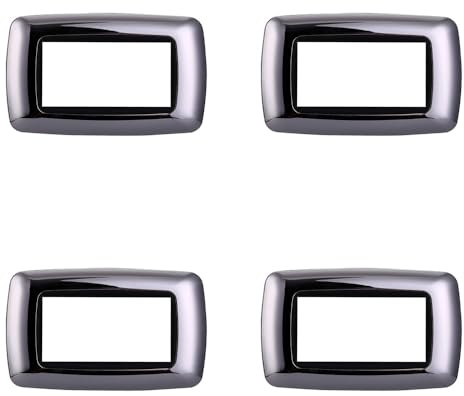 4 Pezzi, Placca compatibile Con Bticino Living, Placche Plastica Bombata 3/4/7 posti, per supporti blu - kit 4 pz