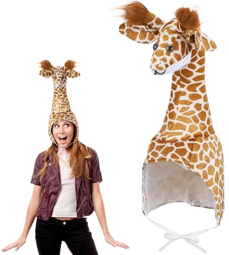 Gatuida Interactive Giraffe Shaped Animal Hat Performance Costume Giraffe Hat for Parties