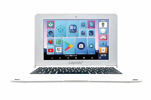 Lexibook LAPTAB® 10, Laptop con touch screen, Progettato per tutta la famiglia, Contenuti educativi e divertenti, Powered by Android™, Controllo genitori, Ultra sottile e leggero, LT10ITLXB