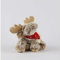Inware 6781 - Kuscheltier Elch Carlo, liegend, grau/beige, 15 cm, Schmusetier