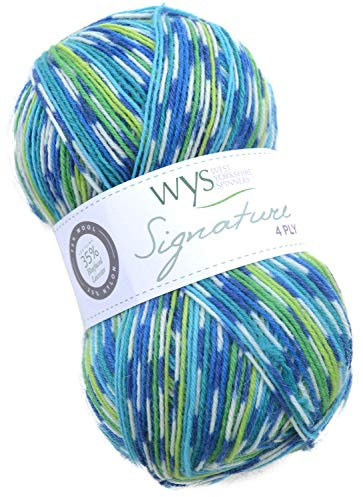WYS Signature 4 ply Birds Knitting Wool Yarn 100g - 851 Peacock