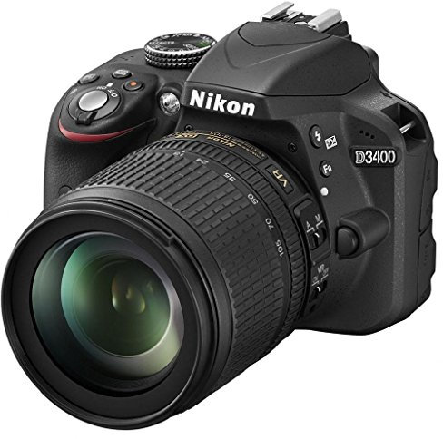Nikon D3400 con Lente Nikkor AF-S 18/105VR, Fotocamera Reflex Digitale, 24,7 Megapixel, LCD 3, Colore Nero