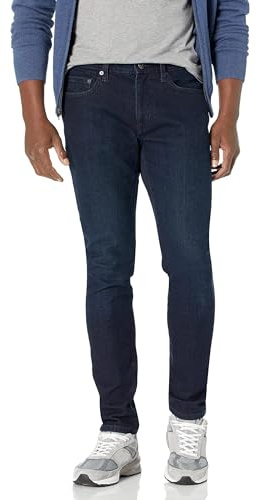 Amazon Essentials Jeans Elasticizzati Skinny - colori fuori produzione Uomo, Blu Sovratinto, 30W / 32L