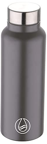 BERGNER Borraccia per Acqua da 750 ml, in Acciaio Inox, Colore Grigio