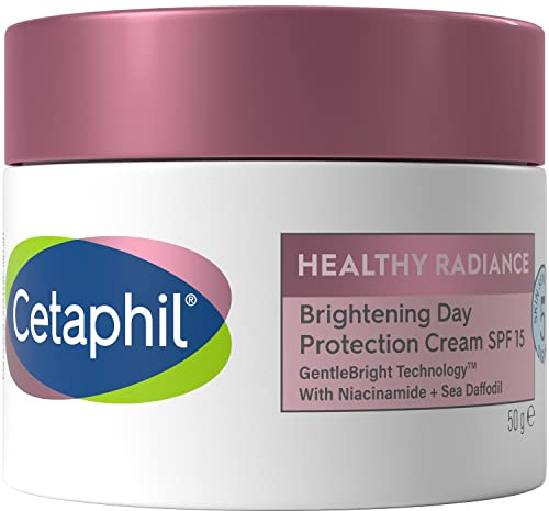 Cetaphil Day Cream SPF 15, 50g, Healthy Radiance Brightening Face Moisturiser For Hyperpigmentation, With Niacinamide