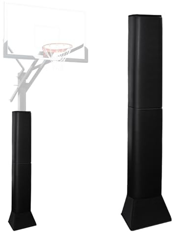 VANCL Heavy-Duty Pole Padding Outdoor Waterproof Durable Basketball Base Pads Square UV-Resistant Pole Padding for Square Pole for Protection Black(Fit 5x5 Inch Pole&Base-5 Feet High)…