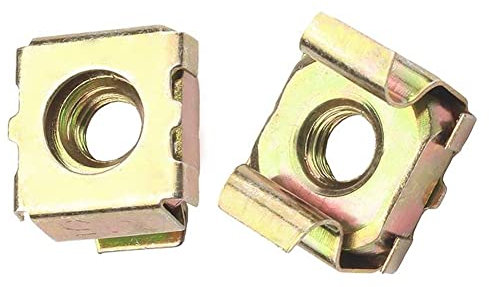 FEEIMOL Tuerca Enjaulada M4, Tuercas Jaula para Montaje en Rack, Acero al Carbono Galvanizado (30 Piezas)