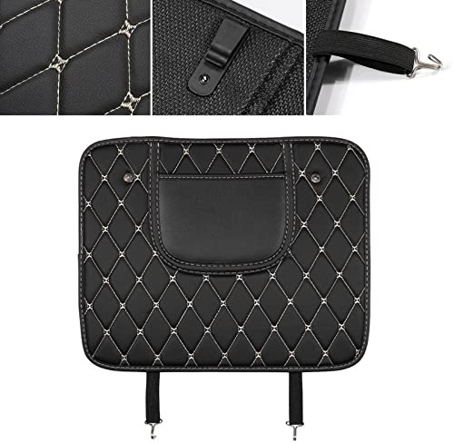 AMONIDA Protector Asiento Coche Respaldo, Organizador Asiento Coche, Protector trasero de asiento de coche, Protector de asiento trasero de cuero PU, cubierta de estera de protección contra