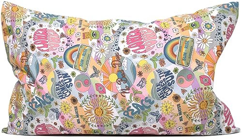 Giraffenland Cuscino al rosmarino - Cuscino profumato alle erbe 30x20cm - Tessuto biologico Flower power + fodera interiore supplementare bio Rosmarino + Spelte di farro bio