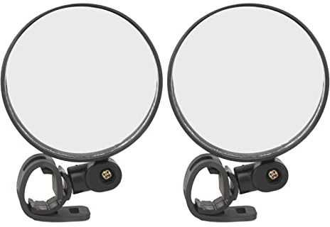 Espejo retrovisor para silla de ruedas, 2 piezas, espejo retrovisor para bicicleta, 8 cm, ajustable, gran angular, redondo, para scooter, universal para silla de ruedas y bicicleta