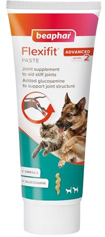 Beaphar – Flexifit® Joint Supplement Paste for Cats & Dogs, 250g – Aids Stiff Joints – Contains Glucosamine, Omega 3, Vitamins C & E – Ideal for Pets Showing Signs of Stiffness & Senior Pets