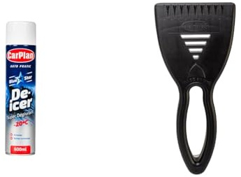CarPlan Blue Star Aerosol De-icer, 600ml + CarPlan Ice Scraper