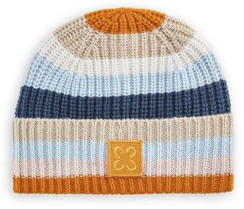 CODELLO Mütze Strickmütze mit bunten Streifen (DE/NL/SE/PL, Alphanumerisch, Einheitsgröße, blau)