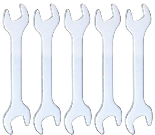 sourcing map 5pcs Double Open End Thin Wrench 10mm x 12mm Metric Super Thin Small Flat Head Wrench Galvanizing Open Ended Spanner for Automotive Repair Furniture Assembly