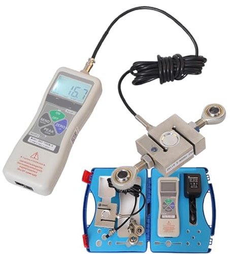High Precision Digital Force Gauge 0-50kN, 0.5% F.S Accuracy, Backlit LCD Display, Portable for Tensile and Compression Tests in Multiple Units (N, kgf, lbf)