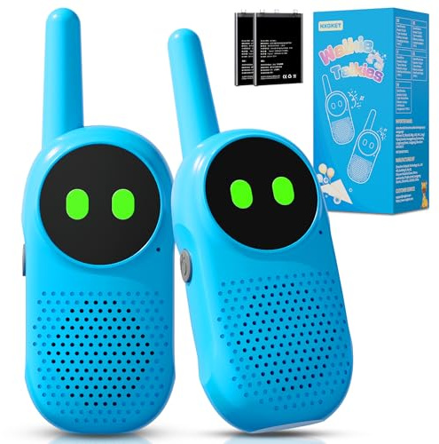 Talkie Walkie Enfants Rechargeable 2 pièces, NXGKET Cadeau Garcon Fille 3 4 5 6 7 8 9 10 Ans, Jouet Enfant 3-12 Ans,avec Batteries intégrées Câble USB-C,pour Camping Jeu d'Aventure Randoneé