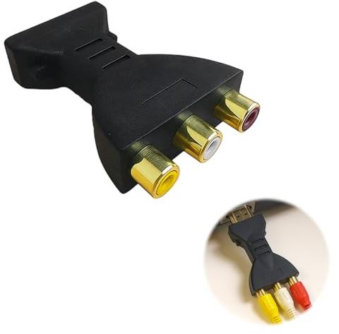 Zescyha Adaptador HDMI a 3RCA, Adaptador HDMI RGB, Convertidor 1080P, Conector Macho a Hembra (Rojo, Blanco, Amarillo), Compatible con TV, Consolas de Videojuegos, PC, Reproductores DVD, Proyectores