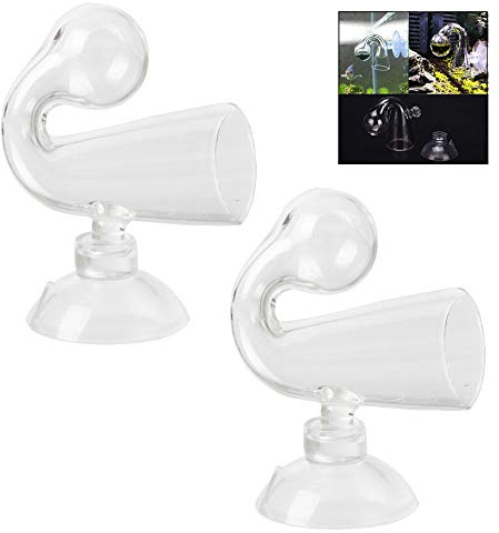 iwobi 2 Pièces Diffuseur de CO2 en Verre pour Les Usines D'aquarium - Raffineur de CO2 en Verre - Efficace et Pratique - Pour Plantes Aquatiques et Poissons Tropicaux - 0.06 kg