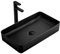 Rea Waschbecken Waschtisch Aufsatzwaschbecken Keramik Hochglanz Handwaschbecken Schwarz Matt Aufsatz Waschschale Rechteckig 35x60