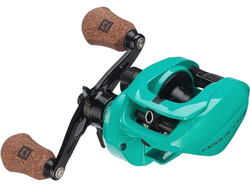 13 FISHING Modus TX2 Baitcast-Rolle, Übersetzung 7,3:1, Linkshänder (Salz + Frisch), MODTX2-7.3-LH, grün (Seafom Green)