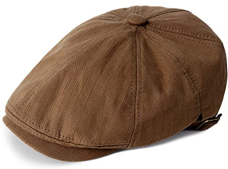 Eoslya Casquette plate pour hommes - Casquettes Newsboy pour hommes, 8 panneaux en coton réglables, style classique des années 1920 Gatsby Peaky, casquettes Newsboy à bords plats, casquettes Baker Boy