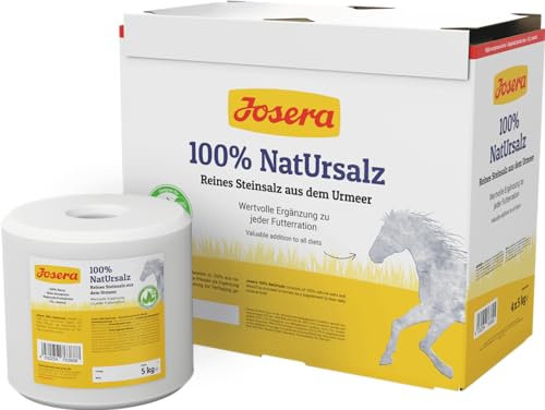 JOSERA 100% Natursalz (1 x 5 kg) | Reines Steinsalz aus dem Urmeer | Wertvolle Ergänzung zu jeder Futterration | Einzelfuttermittel für Pferde | 1er Pack