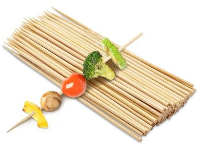 Abacus Range 150 x Wooden Bamboo Skewers 30cm Ideal for BBQ, Shish, Kebab, Fruits, Appetizers | Perfect for Barbecue, Cake Topper, Chocolate Fountain, Candy | Long Cocktail Sticks – 12 Inch