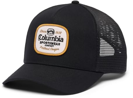 Columbia Unisex Road Ready Snap Back, Snap Back Cap, Black, Beer Label Woven Patch, O/S