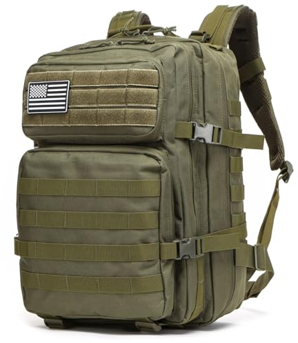 Thuram Bolsa de pesca resistente al agua de 50 l para caza, al aire libre, militar, táctica, deportes, fitness, camping, senderismo, gimnasio