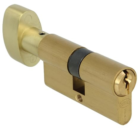 Amig - Låscylinder - Storlek: 70 mm (35-35) - 6 stift - Anti-dricks- och stötskyddssystem - Borrskydd - Inkluderar 3 nycklar - 65 mm fästskruv