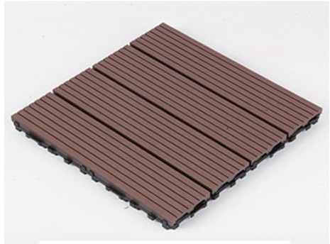 Baldosas de terraza compuestas de 11 piezas, aprox. 11 baldosas por 1 m², tarima de plástico de 30 x 30 cm, suelo de jardín para uso exterior, con losas de terraza (Coffee color)