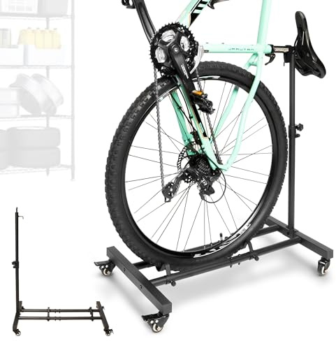 Genérico CHIROS Soporte Bicicletas Suelo Vertical Metálico | Aparca Bicis de Suelo – Compacto y Estable | Soporte Bicicleta Suelo y Caballete Bicicleta Taller Urbana, MTB y Paseo | hasta 4
