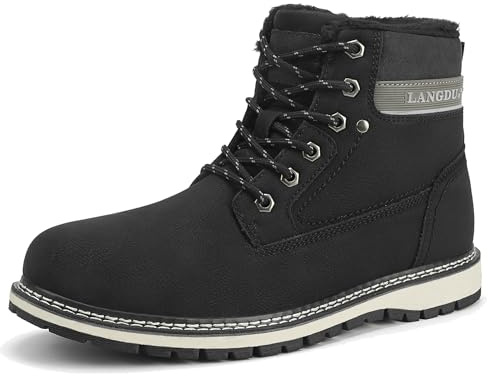 LANGDU Botas Hombre Invierno Zapatos Impermeables Senderismo Montaña Botines 41-46 EU