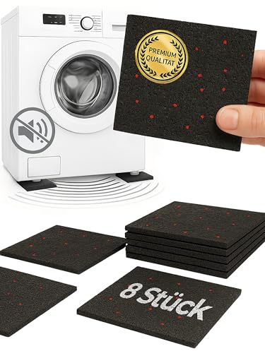 Antivibrationsmatte Waschmaschine I Vibrationsmatte 3D Drucker I Anti Vibration Waschmaschinenunterlage I Schwingungsdämpfer I Dämmmatte Waschmaschine I Waschmaschienenuntermatte I 8 Stück 3mm