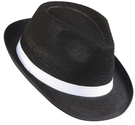 W WIDMANN MILANO Party Fashion - Gangster Hut aus Filz, Mafia Hut, Filzhut, Accessoire für Faschingskostüme