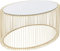 Kare Design Couchtisch Wire Uno, Brass, Wohnzimmertisch, Beistelltisch, Stahlgestell, Glas Tischplatte, oval, 41x90x60 cm (H/B/T)