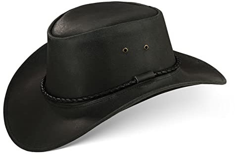 Black Forest Fox Herren Damen Cowboy Hut NEMI in 3 Farben Unisex (Black, XL)