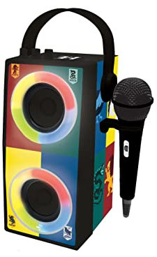 Lexibook Harry Potter - Tragbarer Bluetooth-Lichtlautsprecher mit Mikrofon, Stereoanlage, Lichteffekten, Karaoke, Kabelloser, USB, SD-Karte, BTP180HPZ