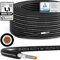 hb-digital 50m Solarkabel 4mm² H1Z2Z2-K TÜV Rheinland geprüft UV-beständig flexibel PV Kabel Reines Kupfer 1500V Verlängerungskabel Photovoltaik für Solarpanel Laderegler schwarz