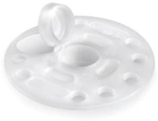 INDEX A PERFECT FIXING - AISW060【AIS-W】 Rosetón plástico para fijación mecánica de paneles aislantes en madera, Ø60 mm, Caja 500 unidades