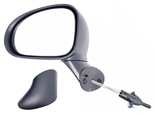 BSSTORE Specchietto Retrovisore Esterno Nero per Matiz dal 2005 al 2011 (M200, M250) con Regolazione Manuale (Sinistra - Lato Conducente)