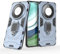 FTRONGRT Huawei Mate 60 Pro Cover, Hybrid Dual Layer TPU+PC Custodia, Durevole Manicotto Protettivo Antiurto, Con Supporto per Cellulare, per Huawei Mate 60 Pro-Blu Scuro