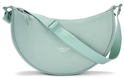 LARKSON Crossbody Bag Damen & Herren Mint - Solveig Medium - Umhängetasche im Halbmond Style - Halbrunde Schultertasche - Moon Bag Design - Wasserabweisend