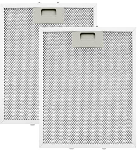 Silkwish 2 Stück 305x267mm Metallfettfilter für Dunstabzugshaube Filtergitter,kompatibel mit AEG Electrolux 405525042-9 4055250429 Elica GRI0009219A KIT0010805 W10169961A C00314158 ARI314158