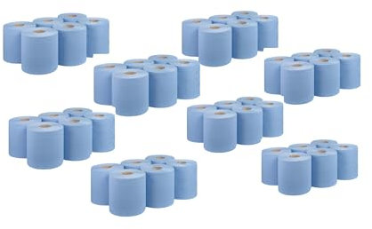 REQUISITE NEEDS 24 Rolls Blue CENTREFEED 2 PLY Paper Towels Hand Towel Tissue Premium Quality Wall Mounted Lockable Rolls 100m