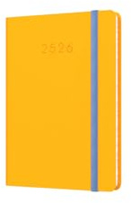 Collins 'Legacy' 13 Month Mid/Academic Year Planner, July 2025-August 2026 - CL63M.45-2526- Week-to-View Diary, A6 Hard Cover, Yellow